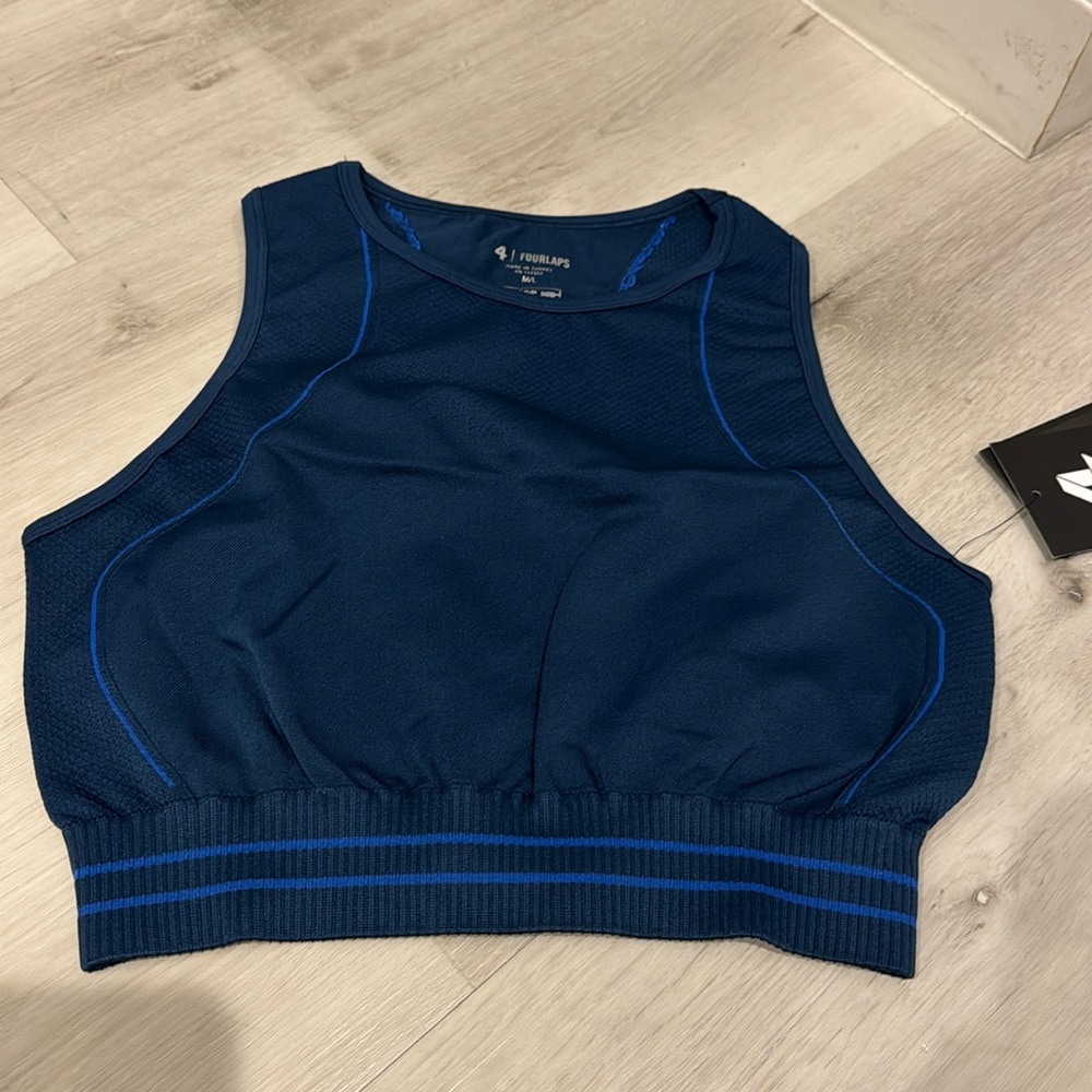 Fourlaps NWT Breathe Seamless Bra Midnight: Azure in M/L